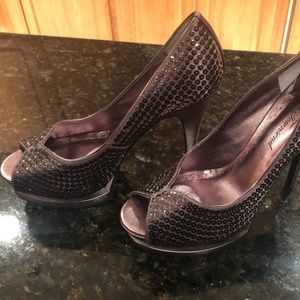 Lulu Townsend Purple Peek Toe Pumps
